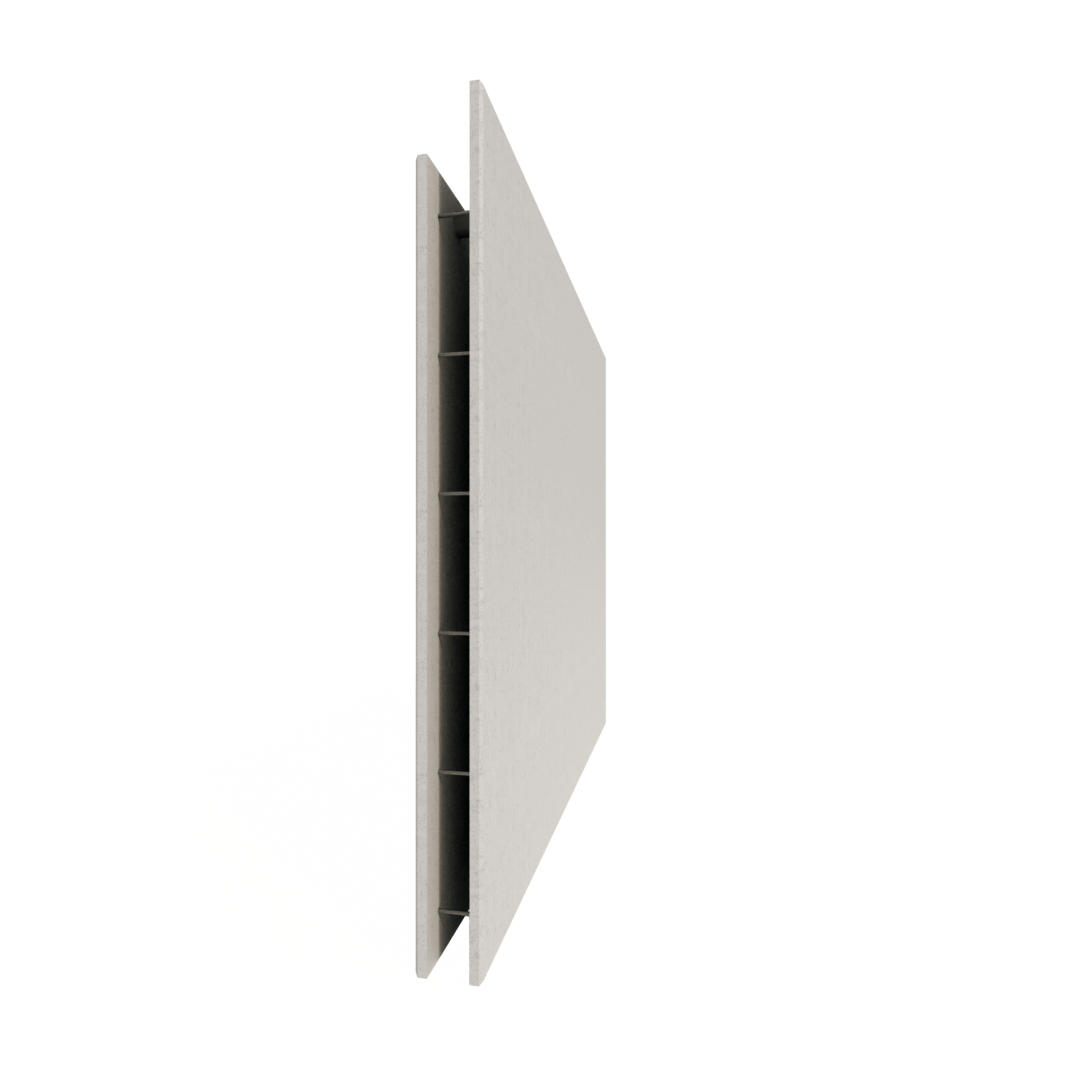 Doppelwand mit schlanken Schalen